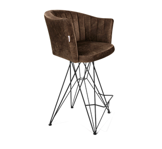 Полубарный стул SHT-ST42-1 / SHT-S66-1 (кофейный трюфель/черный муар) в Бузулуке
