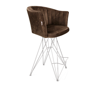 Полубарный стул SHT-ST42-1 / SHT-S66-1 (кофейный трюфель/хром лак) в Орске