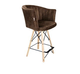Полубарный стул SHT-ST42-1 / SHT-S80-1 (кофейный трюфель/прозрачный лак/черный) в Орске