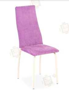 Обеденный стул Волна, каркас металл бежевый, инфинити фиолетовый в Орске