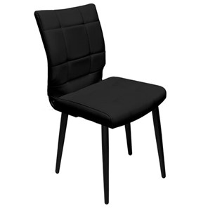 Обеденный стул BRABIX "Novita CF-060", экокожа черная, каркас металлический усиленный черный, 532781 в Бузулуке