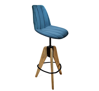 Барный стул SHT-ST29-C1/S92 (морская глубина/брашированный коричневый/черный муар) в Бузулуке