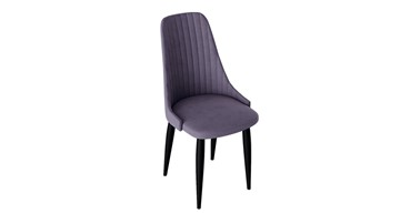 Обеденный стул Франк (конус) исп2 (Черный матовый/Микровелюр Фиолетовый) в Бузулуке