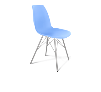 Обеденный стул SHT-ST29/S37 (голубой pan 278/хром лак) в Орске