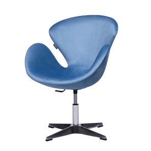 Кресло компьютерное Беннет-2, Микровелюр голубой в Бузулуке