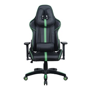 Кресло Brabix GT Carbon GM-120 (две подушки, экокожа, черное/зеленое) 531929 в Бузулуке