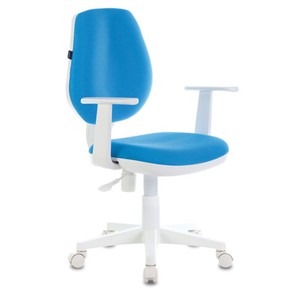 Компьютерное кресло Brabix Fancy MG-201W (с подлокотниками, пластик белый, голубое) 532411 в Бузулуке
