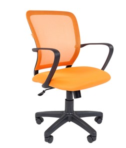 Кресло CHAIRMAN 698 black TW, ткань, цвет оранжевый в Орске