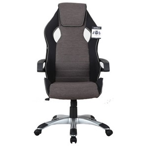 Кресло компьютерное Brabix Techno GM-002 (ткань, черное/серое, вставки белые) в Бузулуке