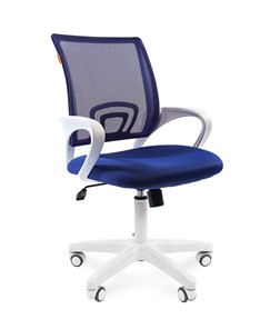Компьютерное кресло CHAIRMAN 696 white, ткань, цвет синий в Орске