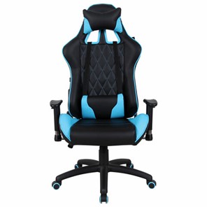 Офисное кресло Brabix GT Master GM-110 (две подушки, экокожа, черное/голубое) 531928 в Орске