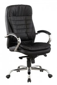 Офисное кресло J 9031-1 экокожа /хром, черный в Орске