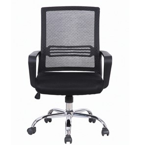 Компьютерное кресло Brabix Daily MG-317 (с подлокотниками, хром, черное) 531833 в Орске
