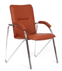 Кресло компьютерное CHAIRMAN 850 Экокожа Terra 111 коричневая в Бузулуке