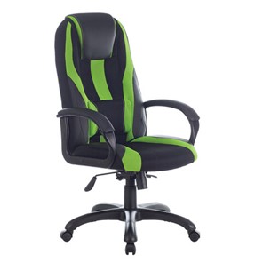 Компьютерное кресло Brabix Premium Rapid GM-102 (экокожа/ткань, черное/зеленое) 532419 в Орске