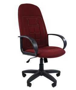 Кресло компьютерное CHAIRMAN 727 ткань ст., цвет бордо в Бузулуке