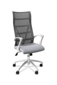 Офисное кресло Топ X белый каркас, сетка/ткань TW / серая/ серая в Бузулуке