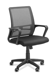 Кресло в офис Акцент, сетка YM/ткань TW / черная/серая в Бузулуке