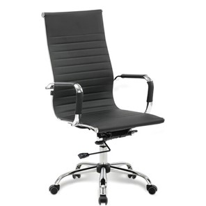 Офисное кресло BRABIX "Energy EX-509", экокожа, хром, черное, 530862 в Орске