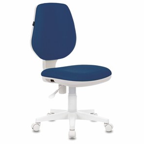 Кресло офисное Brabix Fancy MG-201W (без подлокотников, пластик белый, синие) 532413 в Бузулуке