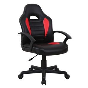 Офисное кресло BRABIX "Spark GM-201", экокожа, черное/красное, 532503 в Орске