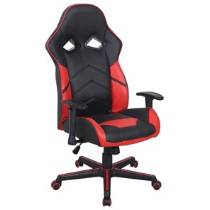 Офисное кресло BRABIX "Storm GM-006", регулируемые подлокотники, экокожа, черное/красное, 532500 в Бузулуке