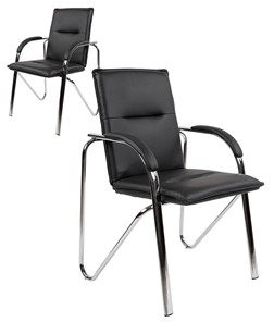 Кресло CHAIRMAN 851 экокожа черная (2 шт. в комплекте) в Бузулуке