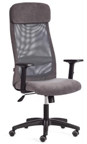 Кресло офисное PROFIT PLT флок/ткань, серый, 29/W-12, арт.20537 в Орске