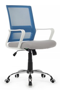 Кресло офисное Riva RCH 1029MW, серый/синий в Орске