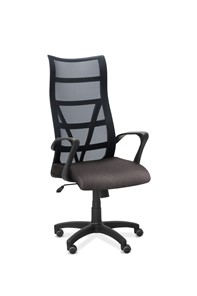 Кресло офисное Топ, сетка/ткань Bahama / черная/серая в Орске