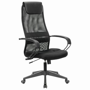 Кресло компьютерное Brabix Premium Stalker EX-608 PL (ткань-сетка/кожзам, черное) 532090 в Бузулуке