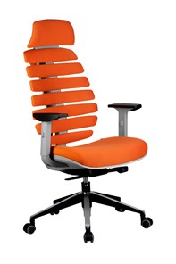 Кресло офисное Riva Chair SHARK (Оранжевый/серый) в Бузулуке