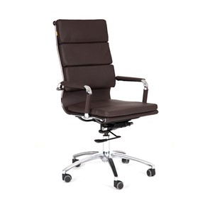 Офисное кресло CHAIRMAN 750 экокожа коричневая в Бузулуке