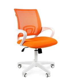 Офисное кресло CHAIRMAN 696 white, ткань, цвет оранжевый в Орске