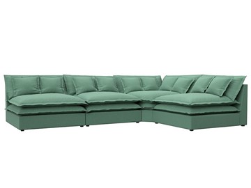 Угловой диван Лига-040, Амур зеленый (рогожка) в Бузулуке
