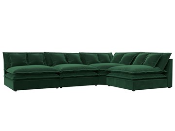 Угловой диван Лига-040, Зеленый (велюр) в Бузулуке