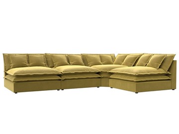 Угловой диван Лига-040, Желтый (микровельвет) в Бузулуке