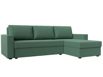 Угловой раскладной диван Траумберг Лайт, Амур зеленый (Рогожка) в Бузулуке