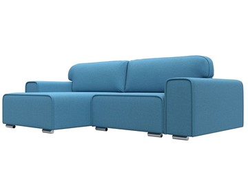 Угловой диван с оттоманкой Лига-029, Амур голубой (Рогожка) в Бузулуке