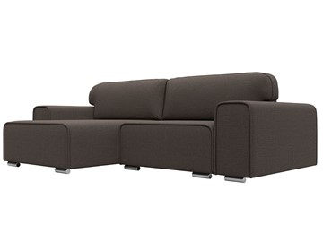 Угловой диван с оттоманкой Лига-029, Амур коричневый (Рогожка) в Бузулуке