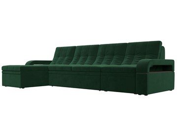 Угловой диван Лига-035 Лонг, Зеленый (Велюр) в Бузулуке
