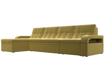 Угловой раскладной диван Лига-035 Лонг, Желтый (Микровельвет) в Оренбурге