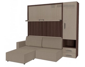 Кровать подъемная Кровать-трансформер Smart (ШП+КД 1600+Пуф), шкаф правый, левый подлокотник в Бузулуке