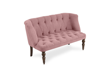 Прямой диван Brendoss Бриджит розовый ножки коричневые в Бузулуке