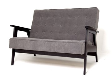 Прямой диван Ретро, двухместный (Темный тон / RS 15 - темно-серый) в Орске