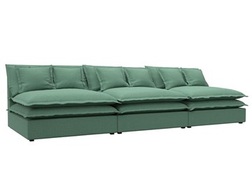 Прямой диван Лига-040 Лонг, Амур зеленый (Рогожка) в Бузулуке