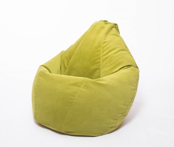 Кресло-мешок Груша малое, велюр однотон, травянное в Орске