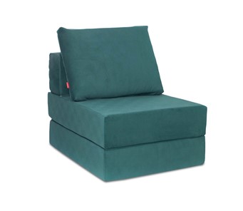 Бескаркасное кресло-кровать Окта, велюр изумруд в Бузулуке