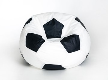 Кресло-мешок Мяч малый, бело-черный в Орске