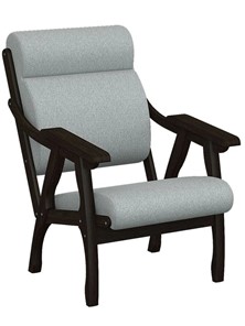 Кресло Вега 10 ткань серый, каркас венге в Бузулуке